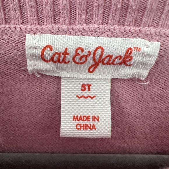 Cat & Jack Kids Mauve Crew Neck Sweatshirt  - Size 5t - Picture 5 of 6